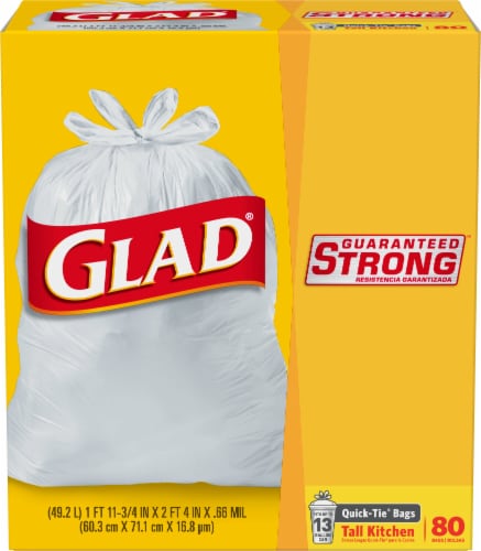 Glad Tall Kitchen Quick-Tie Trash Bags Perspective: right