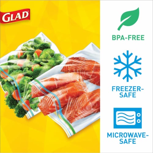 Glad FLEXN SEAL Quart Freezer Storage Plastic Bags, 35 ct - Kroger