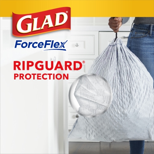 Glad ForceFlex Tall Kitchen Drawstring Trash Bags Perspective: right