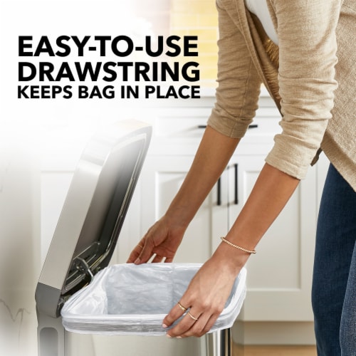 Glad ForceFlex with Febreze Fresh Clean Scent Tall Kitchen Drawstring Trash Bags Perspective: right