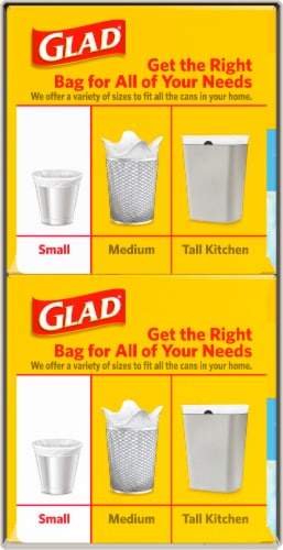 Glad Quick-Tie Fresh Clean Small Trash Bags Value Pack, 2 pack, 52