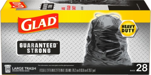 Glad Large Drawstring Trash Bags, 28 ct - Baker's