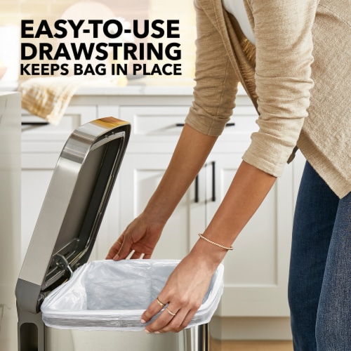 Glad ForceFlex Fragrance Free Tall Kitchen Drawstring Trash Bags Perspective: right