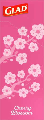 Glad® Cherry Blossom Small Drawstring Trash Bags Perspective: right