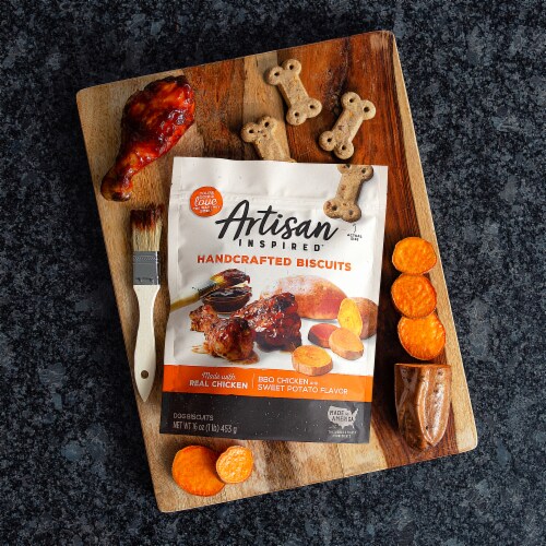 Artisan Inspired® BBQ Chicken & Sweet Potato Dog Biscuits Perspective: right
