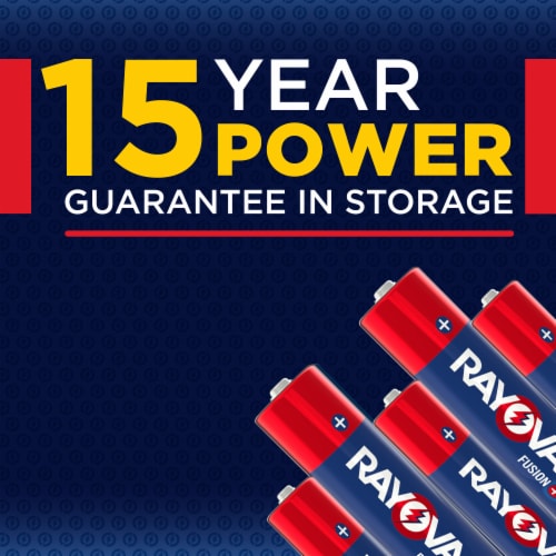 Rayovac Fusion AA Batteries , Double A Alkaline Batteries Perspective: right
