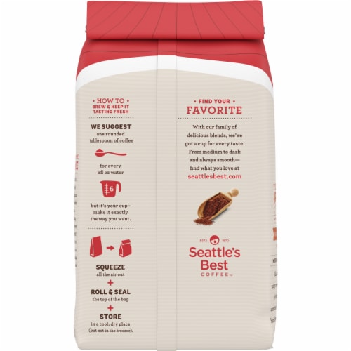 Seattle's Best Coffee™ Toasted Hazelnut Flavored Medium Roast Ground Coffee Perspective: right