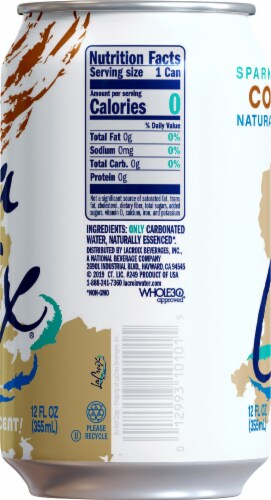 LaCroix® Coconut Flavored Sparkling Water Can Perspective: right