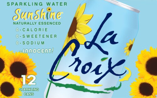LaCroix Sparkling Water, Sunshine, 12 Fl Oz, Pack of 12 Perspective: right
