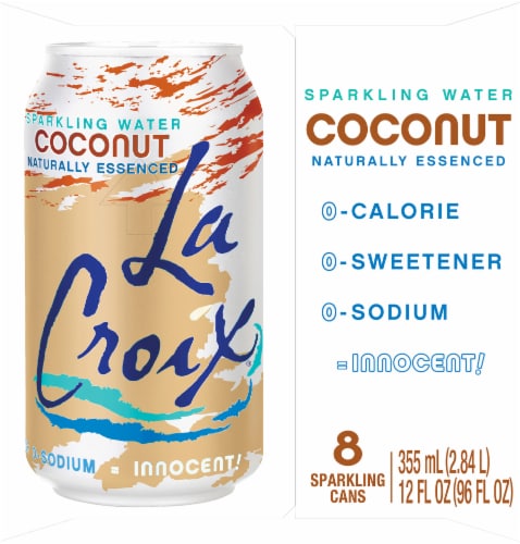 LaCroix Coconut Sparkling Water Perspective: right