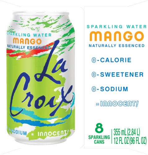LaCroix® Mango Flavored Sparkling Water Cans Perspective: right