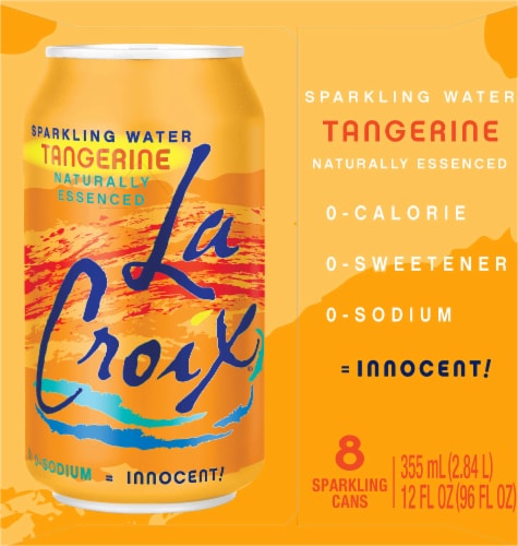 LaCroix® Tangerine Flavored Sparkling Water Cans Perspective: right