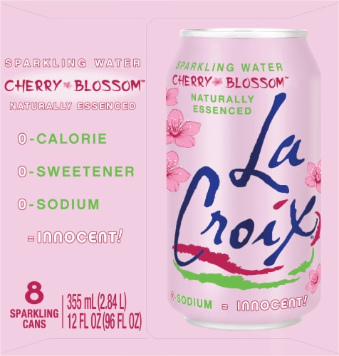 LaCroix® Cherry Blossom Naturally Essenced Flavored Sparkling Water Cans Perspective: right