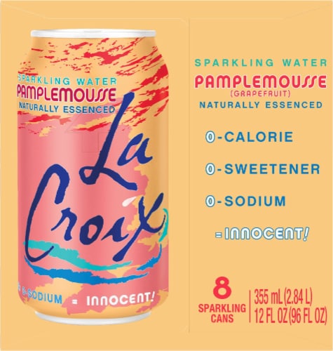 LaCroix® Pamplemousse Grapefruit Flavored Sparkling Water Cans Perspective: right