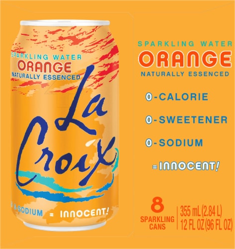 LaCroix® Orange Flavored Sparkling Water Cans Perspective: right