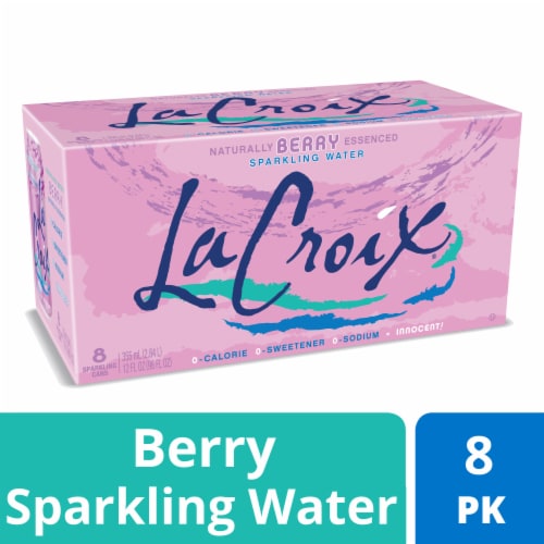 LaCroix® Naturally Berry Essenced Flavored Sparkling Water Cans Perspective: right