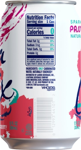 LaCroix® Passionfruit Flavored Sparkling Water Can Perspective: right
