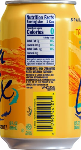 LaCroix® Tangerine Flavored Sparkling Water Can Perspective: right