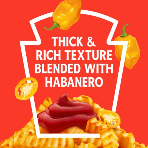 Heinz Extra Hot Habanero Spicy Tomato Ketchup Perspective: right