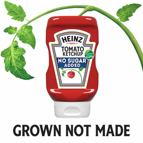 Heinz Tomato Ketchup with No Sugar Added Perspective: right