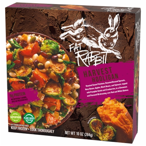 Fat Rabbit Roasted Vegetables Fruit & Pumpkin Seeds in Dressing Over Quinoa Frozen Meal Perspective: right