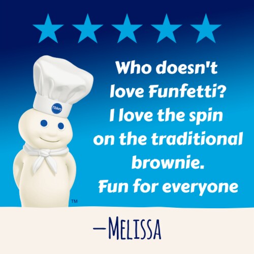 Pillsbury Funfetti Chocolate Fudge Brownie Mix with Candy Coated Chips Perspective: right