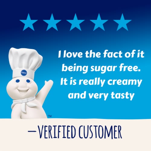 Pillsbury Zero Sugar Creamy Supreme Chocolate Fudge Flavored Premium Frosting Perspective: right