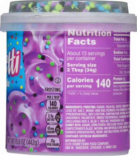 Pillsbury Funfetti Bold Purple Vanilla Frosting Perspective: right