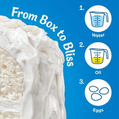 Pillsbury Moist Supreme White Cake Mix, 15.25 oz Box Perspective: right