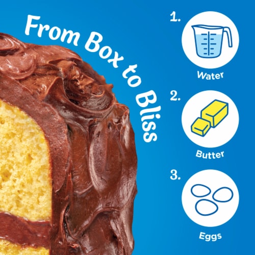 Pillsbury Moist Supreme Golden Butter Cake Mix, 15.25 oz Box Perspective: right