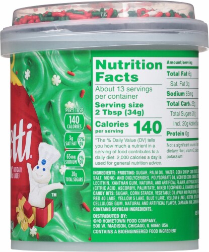 Pillsbury Funfetti® Holiday Green Vanilla Frosting Perspective: right