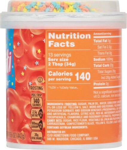 Pillsbury Funfetti Orange All Star Vanilla Frosting Perspective: right