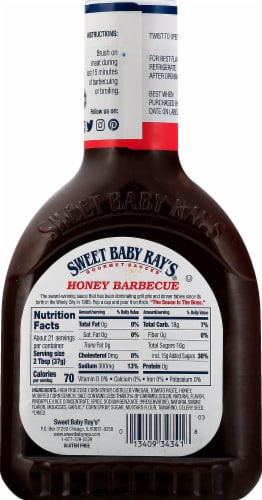 Sweet Baby Ray's® Honey BBQ Sauce Perspective: right