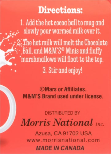 M&M's™ Minis Holiday Hot Chocolate Ball Perspective: right