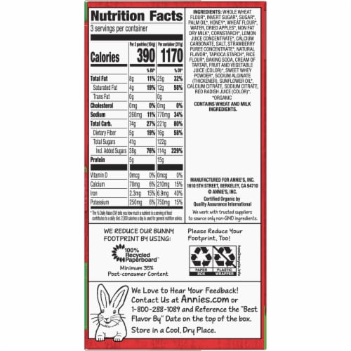 Annie's Organic Strawberry Toaster Pastries with Frosting 6 Count Perspective: right