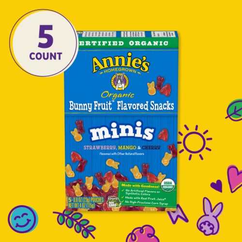 Annie's™ Organic Gluten Free Mini Bunny Fruit™ Flavored Snacks Perspective: right