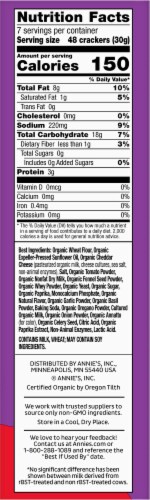 Annie's™ Organic Pizza Cheddar Bunnies Baked Snack Crackers Perspective: right