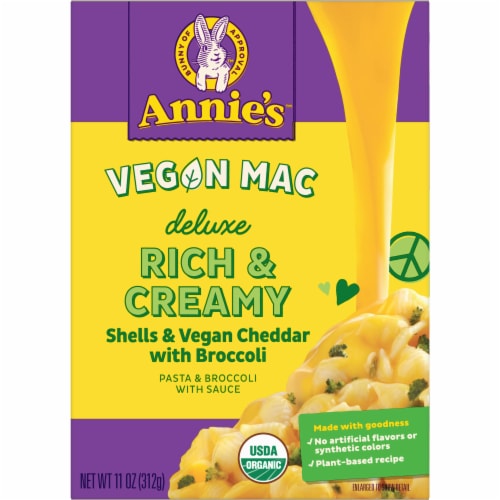 Annie’s Vegan Broccoli Cheddar Shells Deluxe Mac N Cheese Alternative Perspective: right