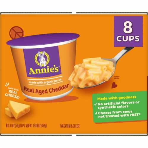 Annie's Real Aged Cheddar Mac N Cheese Macaroni and Cheese Dinner Perspective: right