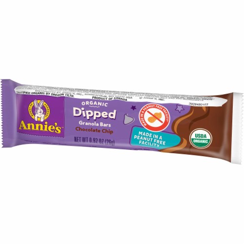 Annie's™ Organic Dipped Chocolate Chip Granola Bar Perspective: right