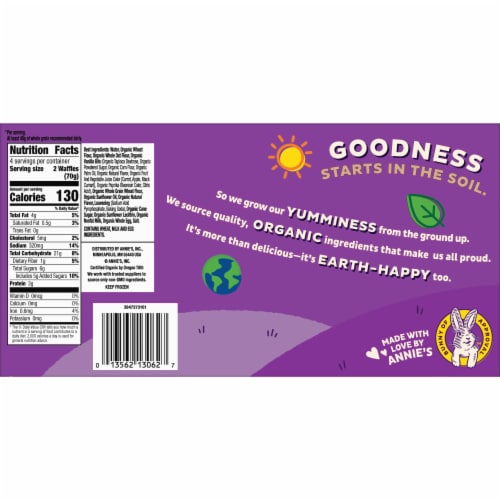 Annie's™ Organic Whole Grain Birthday Cake Frozen Waffles Perspective: right