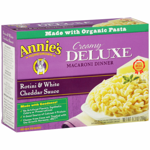 Annie's Creamy Deluxe Rotini & White Cheddar Sauce Macaroni Dinner Perspective: right