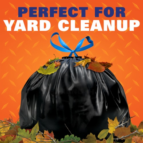 Hefty® Strong Lawn & Leaf 39-Gallon Extra Large Drawstring Trash Bags Perspective: right