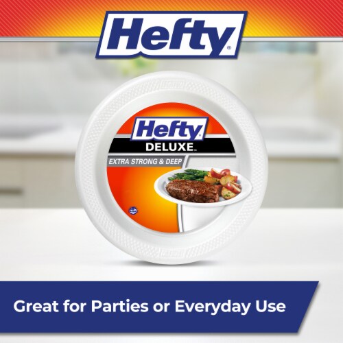 Hefty® Deluxe™ Extra Strong & Deep Plates Perspective: right