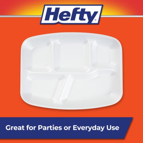 Hefty® Everyday™ Soak Proof Foam Compartment Trays Perspective: right