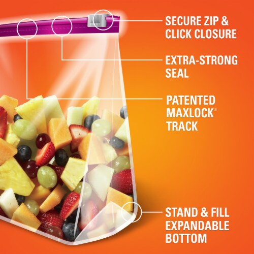 Hefty® Storage Quart Slider Bags Value Pack Perspective: right