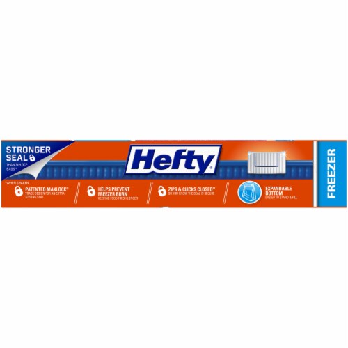 Hefty Slider Gallon Freezer Bags, Gallon Size, 10 Count 