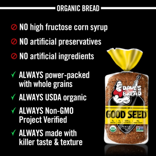 Dave's Killer Bread Organic Good Seed Whole Grain Bread Perspective: right