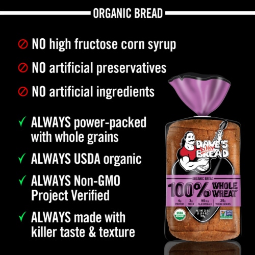 Dave's Killer Bread® 100% Whole Wheat Organic Bread Perspective: right