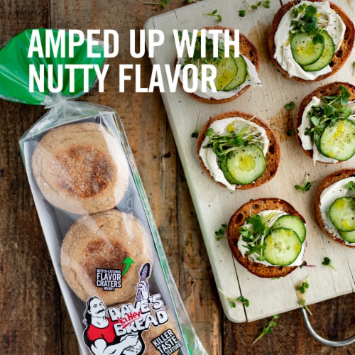 Dave's Killer Bread Rockin' Grains English Muffins Organic Whole Grain English Muffins Perspective: right
